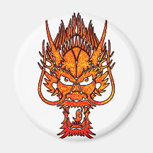 Dragón oriental imán para frigorífico