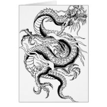 Dragón oriental tarjetón