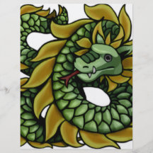 Dragón plateado flyer a todo color