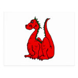 Dragon.png rojo y verde postal