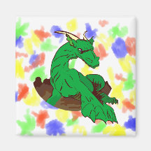 Dragon.png verde Foreshortened Imán