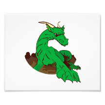 Dragon.png verde Foreshortened Impresiones Fotograficas