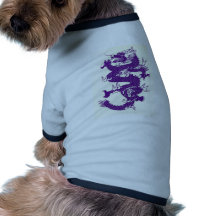 Dragón púrpura camisa de perro