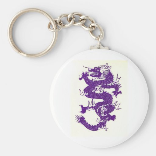 Dragón púrpura llavero personalizado