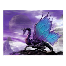 Dragón púrpura postales