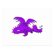 Dragón púrpura Sleeping.png Tarjeta Postal