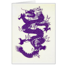 Dragón púrpura tarjetón