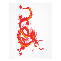 Dragón rojo/Año Nuevo chino Anuncio Personalizado