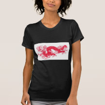 DRAGÓN ROJO CAMISETAS