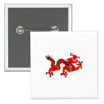 Dragón rojo del estilo chino pins