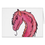 Dragón rojo del pelo felicitacion 
