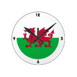 Dragón rojo del reloj de pared de País de Gales