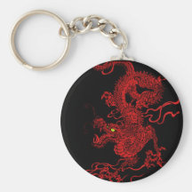 Dragón rojo llavero
