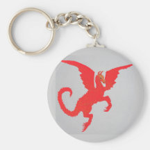 Dragón rojo llaveros