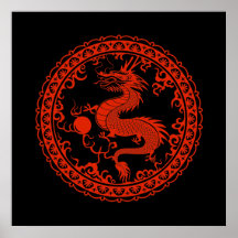 Dragón rojo posters