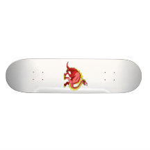 Dragón rojo tabla de skate