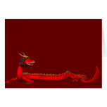Dragón rojo tarjeta