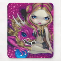 "Dragón rosado brillante" Mousepad Alfombrillas De Raton