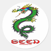 Dragón, semilla, China, chino, pegatinas, Asia, as