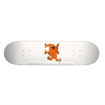 Dragón tonto de arrastre del naranja monopatín personalizado
