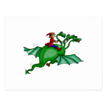 Dragón Tres-Dirigido con el jinete Postales