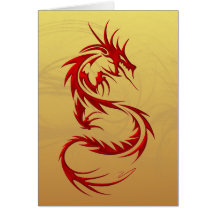 Dragón tribal tarjeta