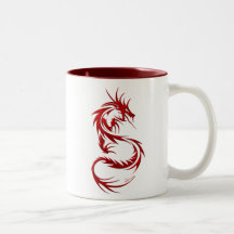 Dragón tribal tazas