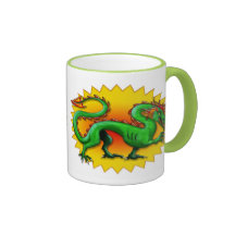 Dragón verde China 2012 Taza De Café