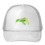 Dragón verde de la fantasía gorras