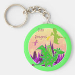Dragón verde lindo llaveros personalizados