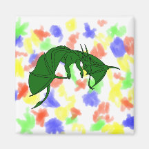 dragón verde que vuela outline.png iman de nevera