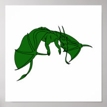 dragón verde que vuela outline.png poster