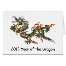 Dragón verde tarjetas