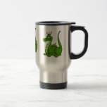 Dragón verde torpe tazas de café