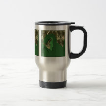 Dragón verde y amarillo fresco taza