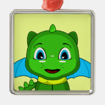Dragón verde y azul de Chibi Ornato