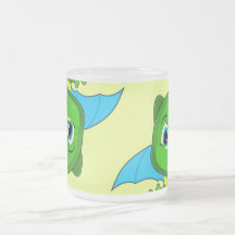 Dragón verde y azul de Chibi Taza