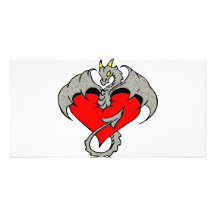 Dragón y corazón de piedra tarjeta personal