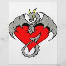 Dragón y corazón de piedra tarjetón