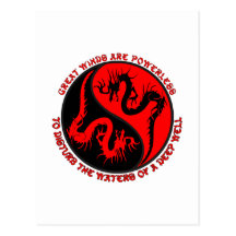 Dragón Yin Yang Postales