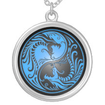 Dragones, azul y negro de Yin Yang Grimpola Personalizada