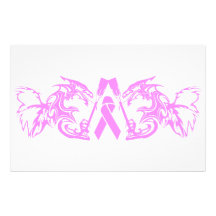 Dragones curativos, cáncer de pecho papeleria de diseño