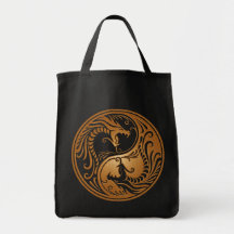 Dragones de Yin Yang, marrones Bolsas
