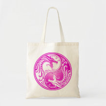Dragones de Yin Yang, púrpuras Bolsas