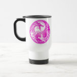 Dragones de Yin Yang, púrpuras Taza