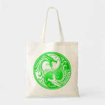 Dragones de Yin Yang, verdes Bolsas