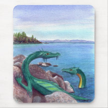 Dragones del lago Tahoe Alfombrillas De Raton