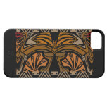 Dragones del marrón del nouveau del arte del vinta iPhone 5 Case-Mate protectores