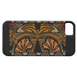Dragones del marrón del nouveau del arte del vinta iPhone 5 funda