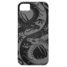 Dragones oscuros del chino de Yin Yang iPhone 5 Case-Mate Carcasas